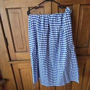 Blue and White Gingham Skirt